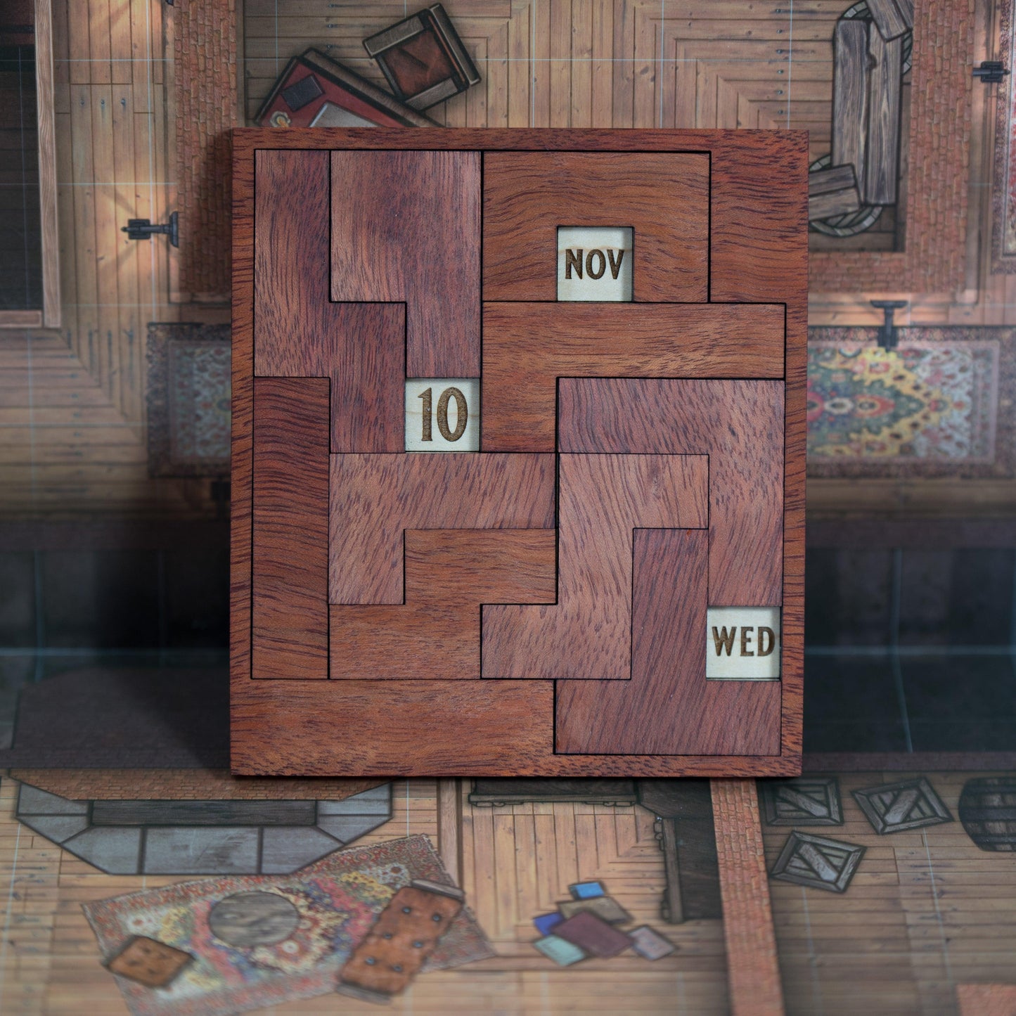 100% Hardwood Daily Calendar Puzzle