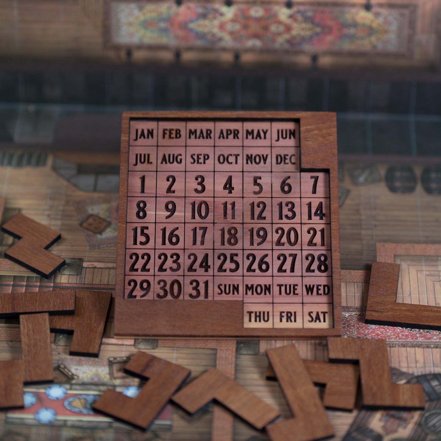 100% Hardwood Daily Calendar Puzzle