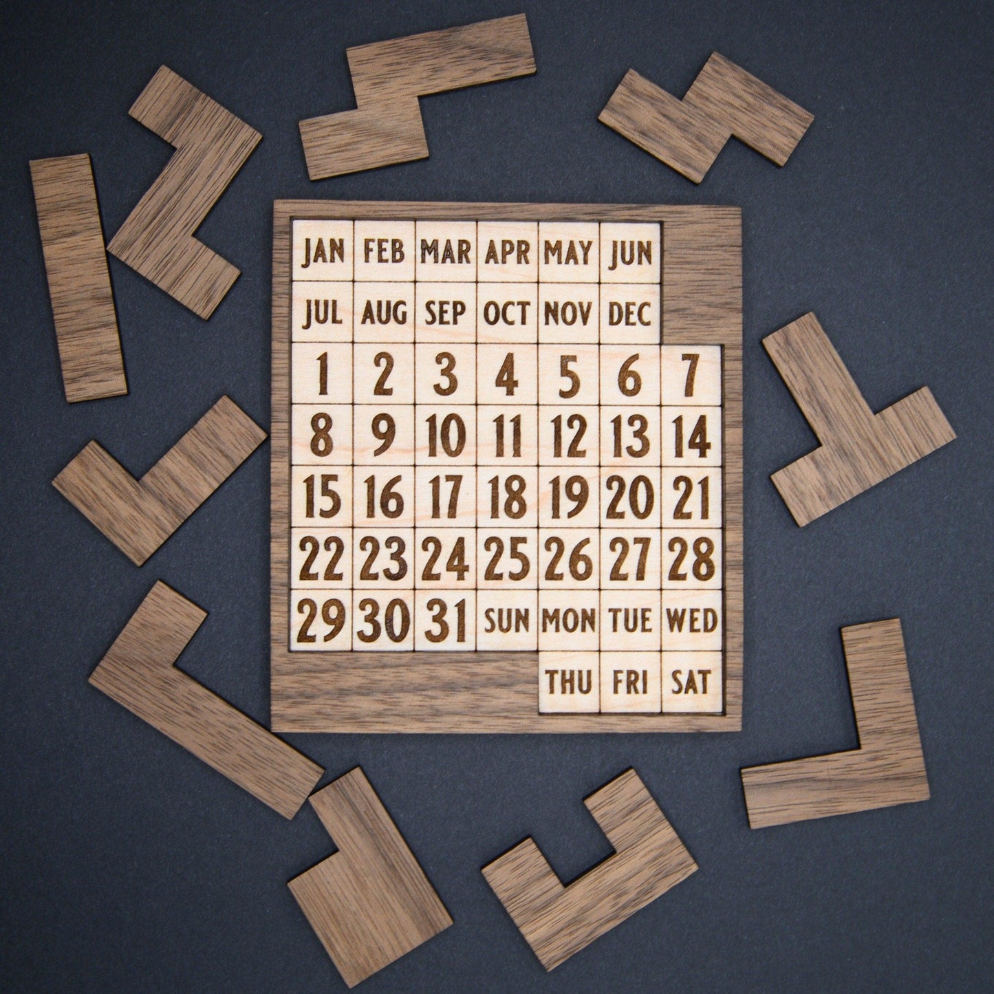 100% Hardwood Daily Calendar Puzzle