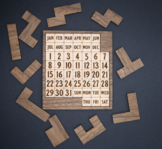 Handmade wooden calendar puzzle 4.5" x 4". Great for gifts!